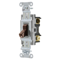 Hubbell Wiring Device-Kellems Switches and Lighting Controls, Toggle Switch, Commercial Grade, Four Way, 20A 120/277V AC, Back and Side Wired, Brown CSB420